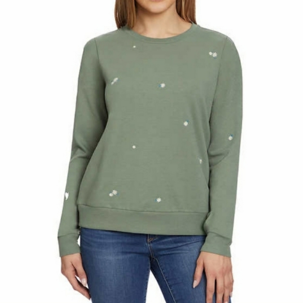 Gloria Vanderbilt ladies embroided crewneck large